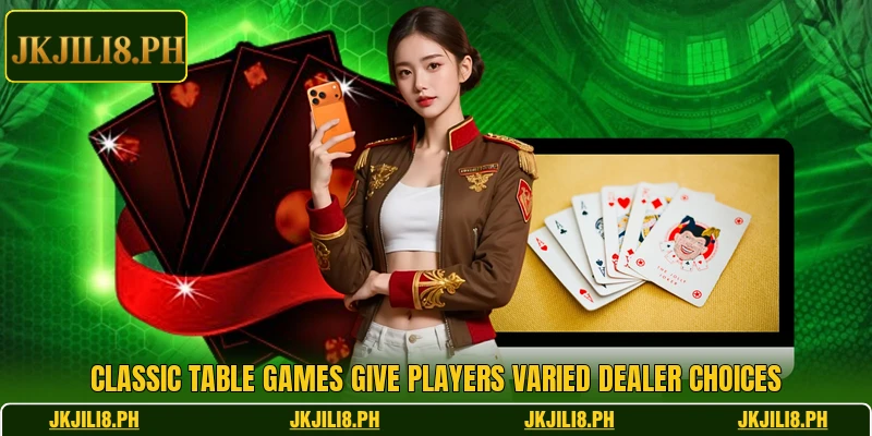 Classic table games give players varied dealer choices
