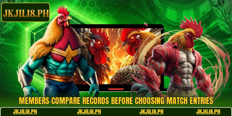 Members compare records before choosing match entries Members compare records before choosing match entries